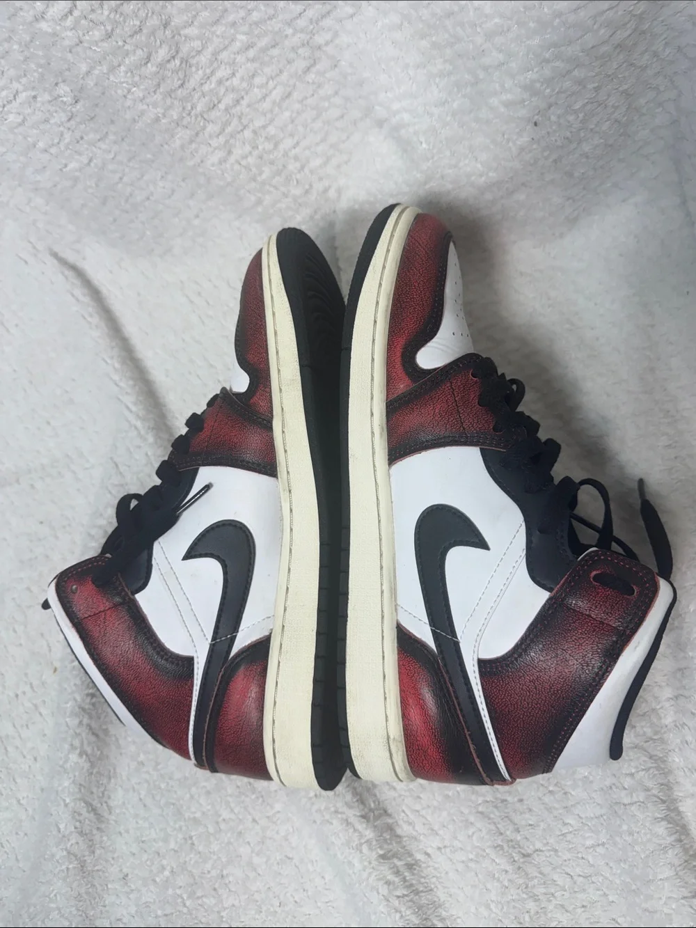 Jordan Men's Black, White & Red High-Top Sneakers